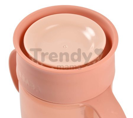 Hrnček pre bábätká 360° Learning Cup Beaba Pink na učenie sa piť ružový od 12 mes