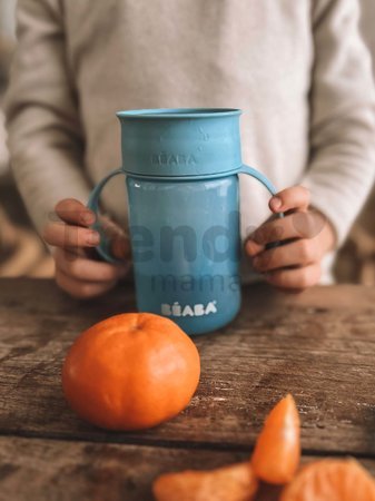 Hrnček pre bábätká 360° Learning Cup Beaba Blue na učenie sa piť modrý od 12 mes