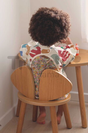 Podbradník 2v1 Bib with Removable Sleeves Playful Beaba s odnímateľnými rukávmi vodeodolný so vzorom od 4 mes BE913576