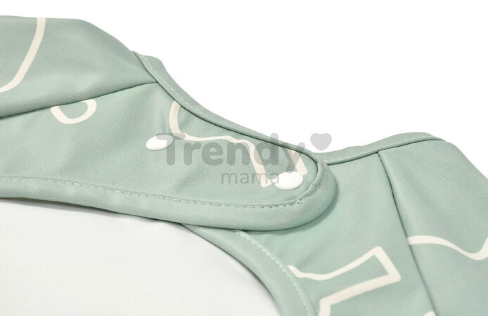 Podbradník 2v1 Bib with Removable Sleeves Sage Green Beaba s odnímateľnými rukávmi vodeodolný zelený od 4 mes BE913577