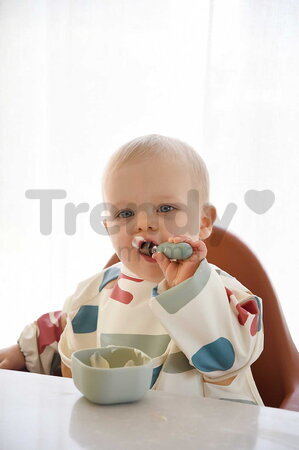 Prvý detský príbor Stainless Steel Pre-Cutlery Sage Green Beaba vidlička a lyžička zelený od 10 mes BE913580