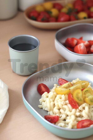 Jedálenská súprava Stainless Steel Meal Set Sage Green Beaba z nehrdzavejúcej ocele 3 dielna zelená od 4 mes