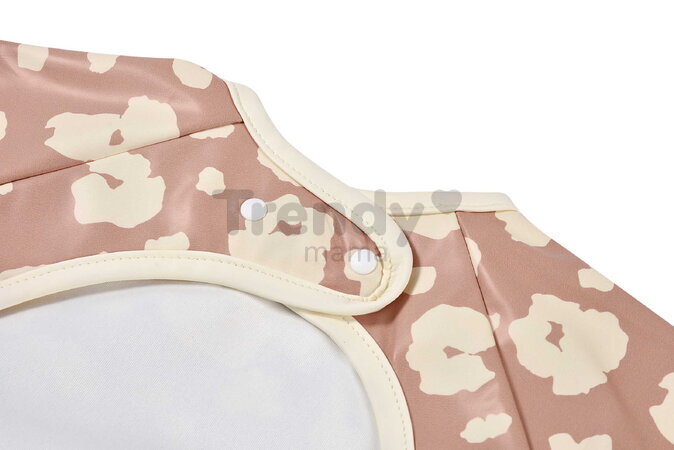 Podbradník 2v1 Bib with Removable Sleeves Savannah Bloom Beaba s odnímateľnými rukávmi vodeodolný hnedý od 4 mes BE913597