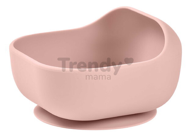 Miska pre bábätká Silicone Suction Bowl Cotton Candy Beaba zo silikónu s prísavkou ružová od 4 mes