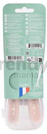 Prvé tréningové lyžičky First Age Silicone Spoons Cotton Candy Sorbet Duo Beaba zo silikónu na samostatné jedenie v praktickom obale 2 kusy ružové od 