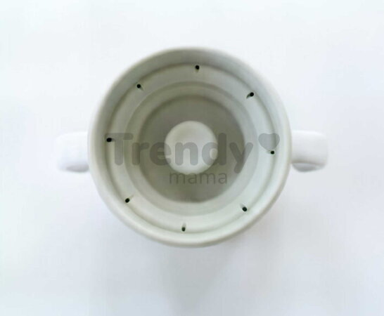Hrnček pre deti Stainless Steel Learning Cup Click & Drink Pebble Beaba na samostatné pitie z nehrdzavejúcej ocele modro-zelený od 12 mes