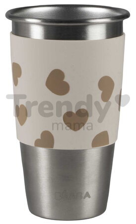 Súprava hrnčekov pre matku a dieťa Mini & Me 2 Stainless Steel Cups Click & Drink BigLove Beaba z nehrdzavejúcej ocele hnedé 2 kusy od 12 mes