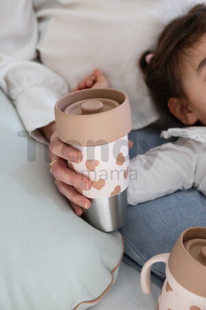 Súprava hrnčekov pre matku a dieťa Mini & Me 2 Stainless Steel Cups Click & Drink BigLove Beaba z nehrdzavejúcej ocele hnedé 2 kusy od 12 mes
