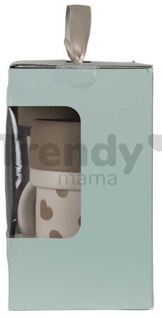 Súprava hrnčekov pre matku a dieťa Mini & Me 2 Stainless Steel Cups Click & Drink BigLove Beaba z nehrdzavejúcej ocele hnedé 2 kusy od 12 mes