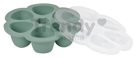 Multidávkovač na jedlo Silicone Multiportions Beaba Sage Green 6x150 ml zelený od 4 mes