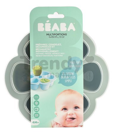 Multidávkovač na jedlo Silicone Multiportions Beaba Sage Green 6x150 ml zelený od 4 mes