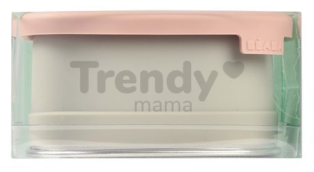 Box na desiatu Stainless Steel Lunch Box Beaba Velvet Grey/Dusty Rose 760 ml z nehrdzavejúcej ocele sivo-ružový