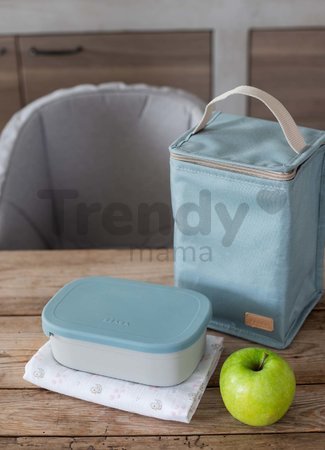 Box na desiatu Stainless Steel Lunch Box Beaba Velvet Grey/Baltic Blue 760 ml z nehrdzavejúcej ocele sivo-modrý