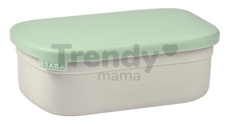 Box na desiatu Stainless Steel Lunch Box Beaba Velvet Grey/Sage Green 760 ml z nehrdzavejúcej ocele sivo-zelený