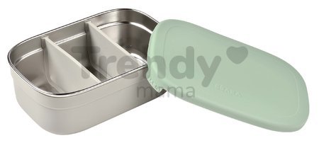 Box na desiatu Stainless Steel Lunch Box Beaba Velvet Grey/Sage Green 760 ml z nehrdzavejúcej ocele sivo-zelený