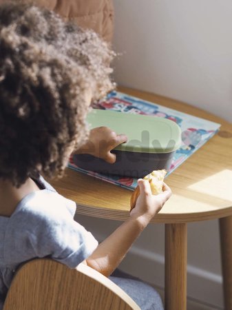 Box na desiatu Ceramic Lunch Box Beaba Mineral Sage keramický sivo-zelený