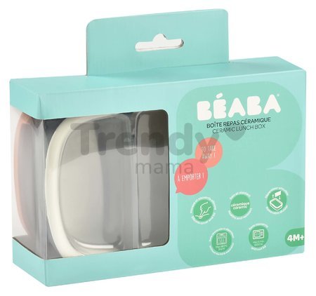 Box na desiatu Ceramic Lunch Box Beaba Mineral Terracotta keramický sivo-oranžový