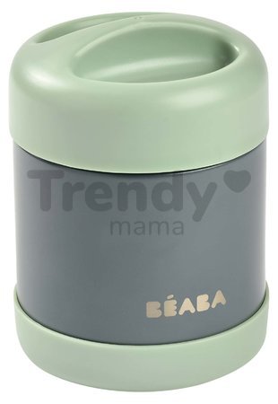 Termoska so širokým otvorom Stainless Steel Portion Beaba Mineral Grey Sage Green 300 ml z nehrdzavejúcej ocele zelená