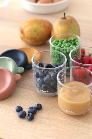 Sada dóz na jedlo Sunrise Color Mix Beaba 250 ml 4 kusy z kvalitného skla