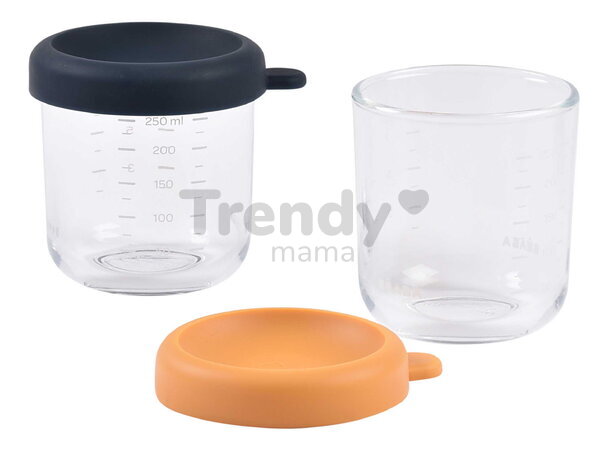 Sada dóz na jedlo Night Blue Honey Beaba 250 ml 2 kusy z kvalitného skla