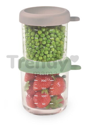 Sada dóz na jedlo Sage Green Gazelle Beaba 250 ml 2 kusy z kvalitného skla