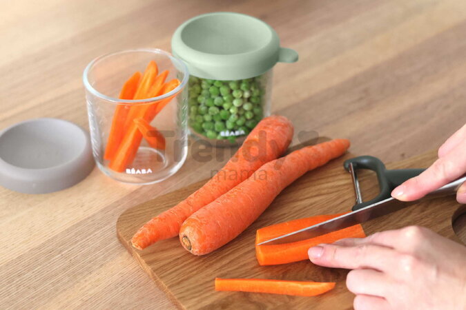 Sada dóz na jedlo Sage Green Gazelle Beaba 250 ml 2 kusy z kvalitného skla