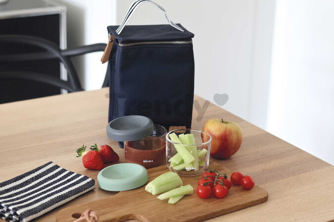 Sada dóz na jedlo Mineral Sage Green Beaba 150 ml 2 kusy z kvalitného skla