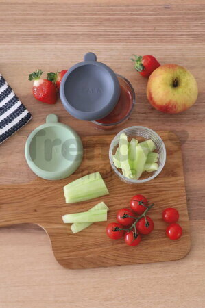 Sada dóz na jedlo Mineral Sage Green Beaba 150 ml 2 kusy z kvalitného skla