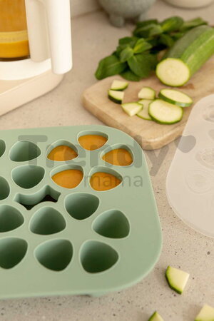 Multidávkovač na jedlo Tiny Silicone Multiportions Sage Green Beaba 20x35 ml zelený