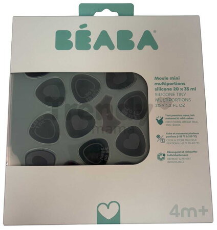 Multidávkovač na jedlo Tiny Silicone Multiportions Sage Green Beaba 20x35 ml zelený