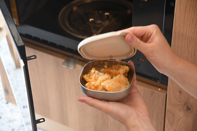 Súprava nerezových dóz na jedlo Multi Use Stainless Steel Meal Boxes Natural Set Beaba so silikónovým viečkom 250 ml 3 kusy od 4 mes