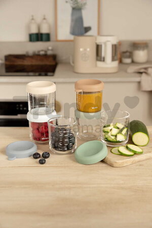 Sada dóz na jedlo Conservative Jars Natural Color Mix Beaba 250 ml 6 kusov z kvalitného skla
