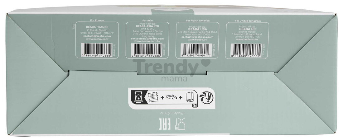 Sada dóz na jedlo Conservative Jars Natural Color Mix Beaba 250 ml 6 kusov z kvalitného skla