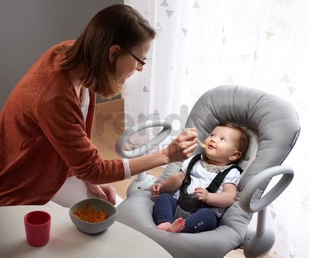 Polohovateľné lehátko Up & Down Bouncer III Heather grey Beaba 4 výšky a 3 pozície od 0 mesiacov