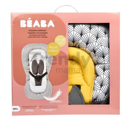 Ležadlo ku všetkým polohovateľným lehátkam Beaba Up & Down Bouncer Seat Cushion Palm Tree s opierkou hlavičky od 0 mes