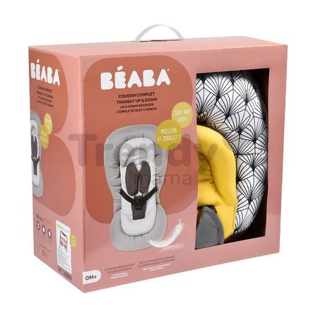 Ležadlo ku všetkým polohovateľným lehátkam Beaba Up & Down Bouncer Seat Cushion Palm Tree s opierkou hlavičky od 0 mes