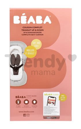 Ležadlo ku všetkým polohovateľným lehátkam Beaba Up & Down Bouncer Seat Cushion Palm Tree s opierkou hlavičky od 0 mes