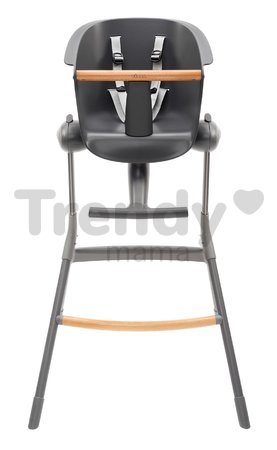 Jedálenská stolička z dreva Up & Down High Chair Beaba polohovatelná do 6 výšok sivá od 6-36 mes