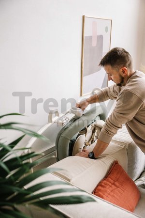 Detské polohovateľné lehátko Up & Down Bouncer IV Beaba Seagrass 4 výšky a 3 pozície sivé od 0 mes