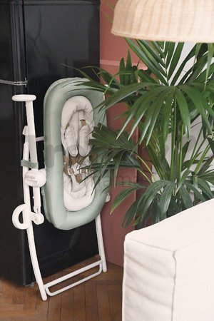 Detské polohovateľné lehátko Up & Down Bouncer IV Beaba Seagrass 4 výšky a 3 pozície sivé od 0 mes