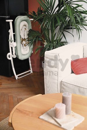 Detské polohovateľné lehátko Up & Down Bouncer IV Beaba Seagrass 4 výšky a 3 pozície sivé od 0 mes