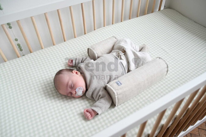 Hniezdo na spanie pre bábätká Bébécal™ Linen Natural Beaba do postele ľanové od 0 mes