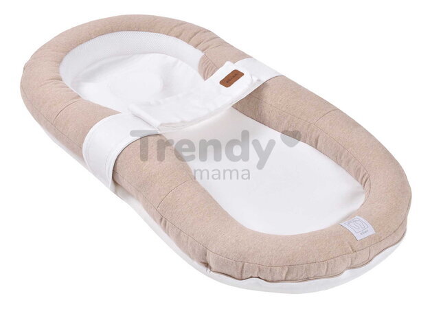 Hniezdo pre bábätká Cocoony Heather Clay Beaba z ultra mäkkého textilu s vyvýšenými okrajmi hnedé od 0-3 mes