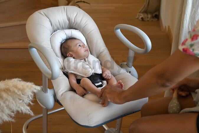 Detské polohovateľné lehátko Up & Down Bouncer IV Clay Beaba 4 výšky a 3 pozície béžové od 0 mes