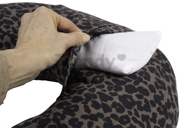 Hrejivý vankúš Little Warmy Jersey Leopard Beaba s ľanovými semienkami na nahrievanie a chladenie s leopardím vzorom