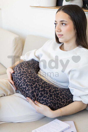 Hrejivý vankúš Little Warmy Jersey Leopard Beaba s ľanovými semienkami na nahrievanie a chladenie s leopardím vzorom