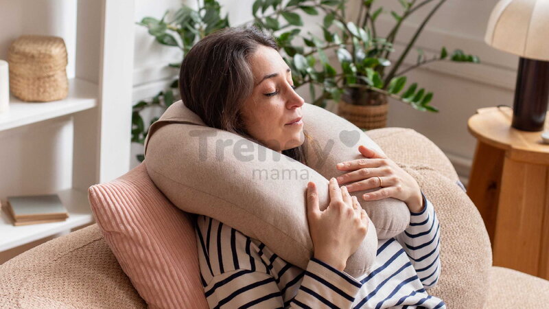 Hrejivý vankúš Little Warmy Jersey Heather Clay Beaba s ľanovými semienkami na nahrievanie a chladenie béžový