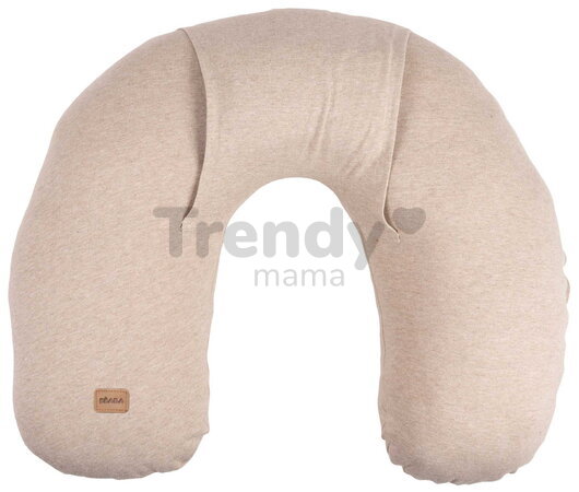 Hrejivý vankúš Little Warmy Jersey Heather Clay Beaba s ľanovými semienkami na nahrievanie a chladenie béžový