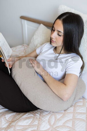 Hrejivý vankúš Little Warmy Jersey Heather Clay Beaba s ľanovými semienkami na nahrievanie a chladenie béžový