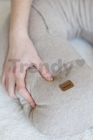 Hrejivý vankúš Little Warmy Jersey Heather Clay Beaba s ľanovými semienkami na nahrievanie a chladenie béžový